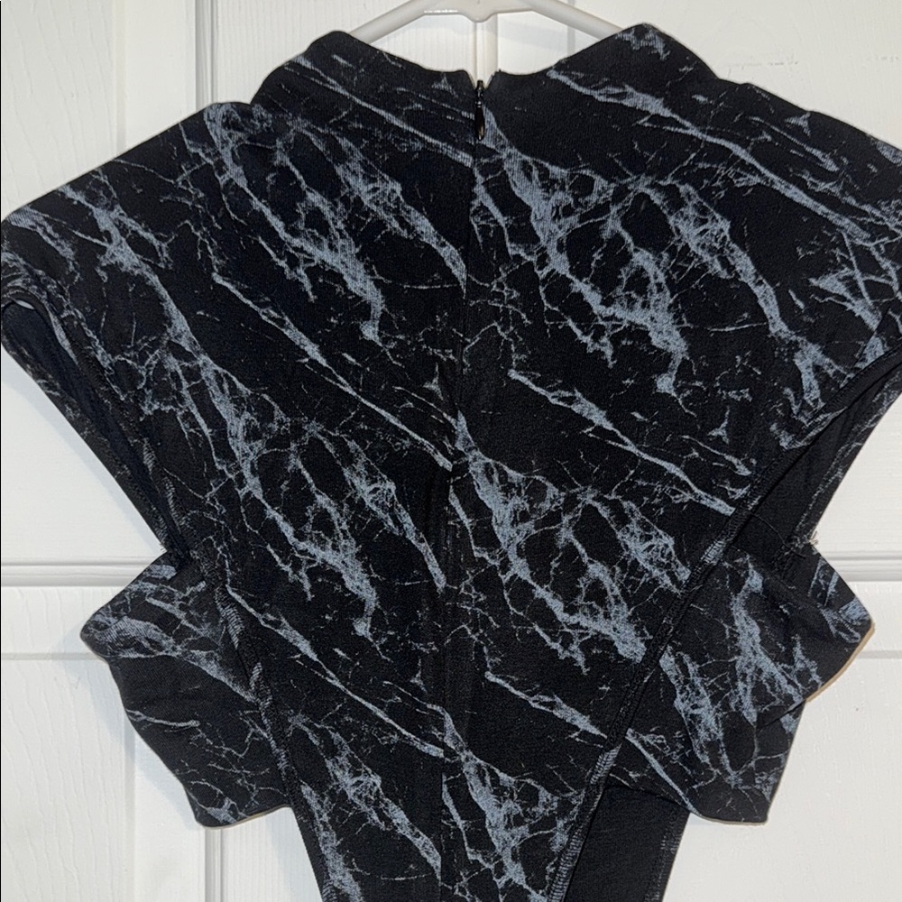 Miranda Black Smoke Marble Cut Out Dress - Picture 4 of 7